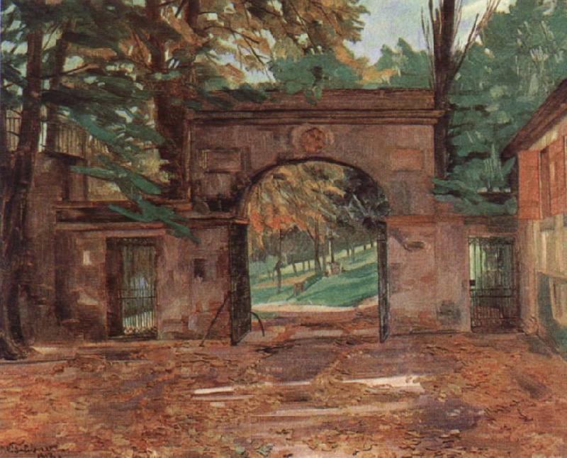 Wilhelm Trubner Neuburg Gates Germany oil painting art